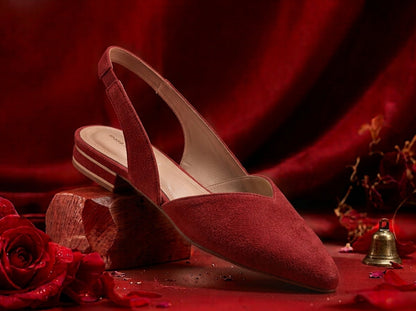 Sandales Slingback à Bout Pointu, Talon Bas