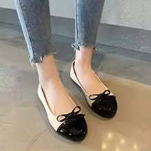 Ballerine Bicolore à Bout Rond